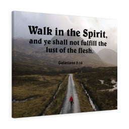 Scripture Canvas Walk in The Spirit Galatians 5:16 Christian Bible Verse Meaningful Framed Prints, Canvas Paintings Wrapped Canvas 8x10