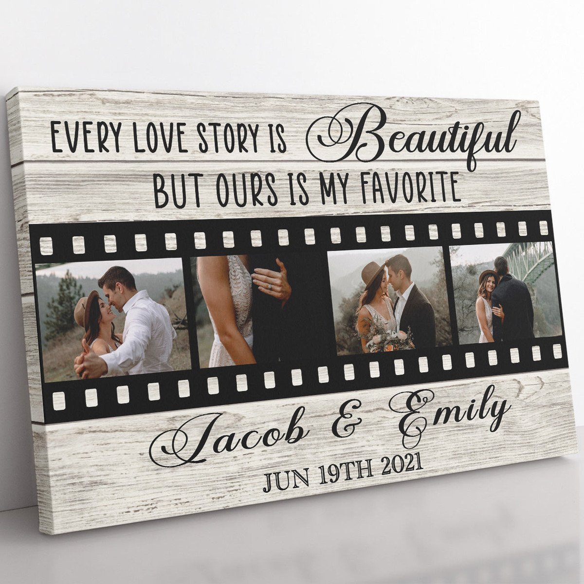 Personalized Canvas Painting, Canvas Hanging Gift For Husband, Every Love Story Is Beautiful Our Is My Favorite Framed Prints, Canvas Paintings Wrapped Canvas 8x10