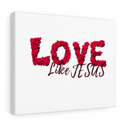 Scripture Canvas Love Like Jesus Christian Meaningful Framed Prints, Canvas Paintings Framed Matte Canvas 16x24