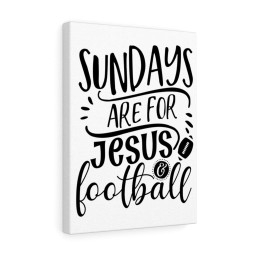Scripture Canvas Jesus And Football Christian Meaningful Framed Prints, Canvas Paintings Framed Matte Canvas 12x16