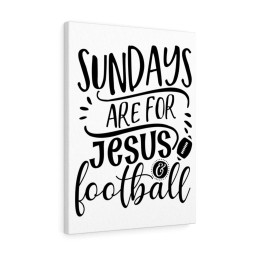 Scripture Canvas Jesus And Football Christian Meaningful Framed Prints, Canvas Paintings Framed Matte Canvas 16x24