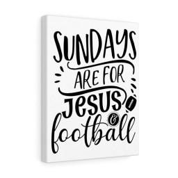 Scripture Canvas Jesus And Football Christian Meaningful Framed Prints, Canvas Paintings Framed Matte Canvas 8x10