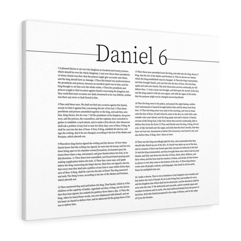 Scripture Canvas Daniel & the Lion’s Den Daniel 6 Christian Bible Verse Meaningful Framed Prints, Canvas Paintings Wrapped Canvas 8x10