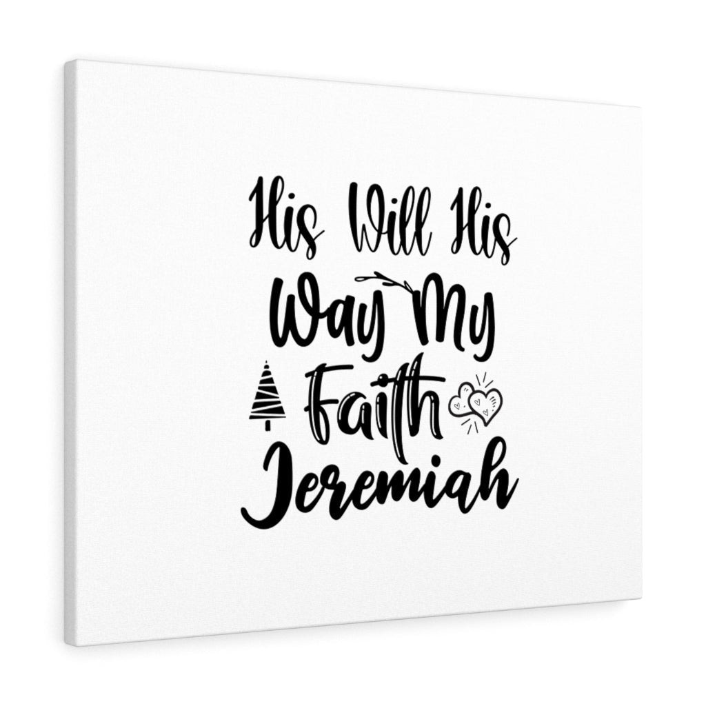 Scripture Canvas His Will His Way My Faith Christian Bible Verse Meaningful Framed Prints, Canvas Paintings Wrapped Canvas 8x10