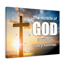 Scripture Canvas The Miracle of God Christian Bible Verse Meaningful Framed Prints, Canvas Paintings Wrapped Canvas 8x10