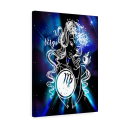 Virgo Zodiac Horoscope Sign Constellation Canvas Print Astrology Ready to Hang Artwork Wrapped Canvas 8x10