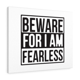 Scripture Canvas I Am Fearless Christian Meaningful Framed Prints, Canvas Paintings Framed Matte Canvas 8x10