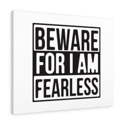 Scripture Canvas I Am Fearless Christian Meaningful Framed Prints, Canvas Paintings Wrapped Canvas 8x10