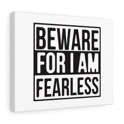 Scripture Canvas I Am Fearless Christian Meaningful Framed Prints, Canvas Paintings Framed Matte Canvas 16x24
