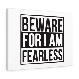 Scripture Canvas I Am Fearless Christian Meaningful Framed Prints, Canvas Paintings Framed Matte Canvas 32x48