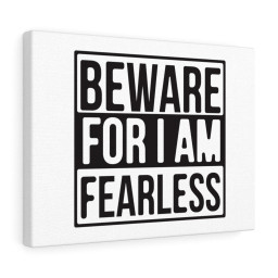 Scripture Canvas I Am Fearless Christian Meaningful Framed Prints, Canvas Paintings Framed Matte Canvas 20x30