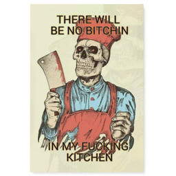 Funny Gift for Wife, There Will Be No Bitchin in My Fucking Kitchen Framed Matte Canvas 20x30