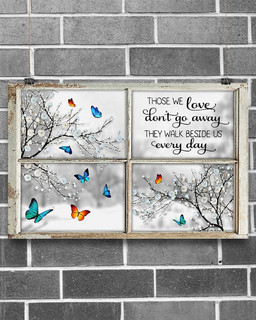 Winter Butterfly Fake Window Housewarming Gift Ideas, Gift For You, Gift For Her, Gift For Him, Gift For Butterfly Lover Framed Prints, Canvas Paintings Wrapped Canvas 8x10