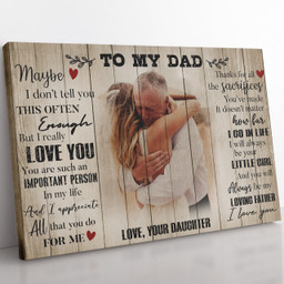 Custom Gift For Dad, I Appreciate All That You Do For Me Dad Framed Prints, Canvas Paintings Framed Matte Canvas 12x16