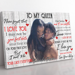 To My Black Queen Gift Ideas, I Want To Be Your Last Wall Art, You'Re My Life For Black Wife Framed Prints, Canvas Paintings Framed Matte Canvas 8x10
