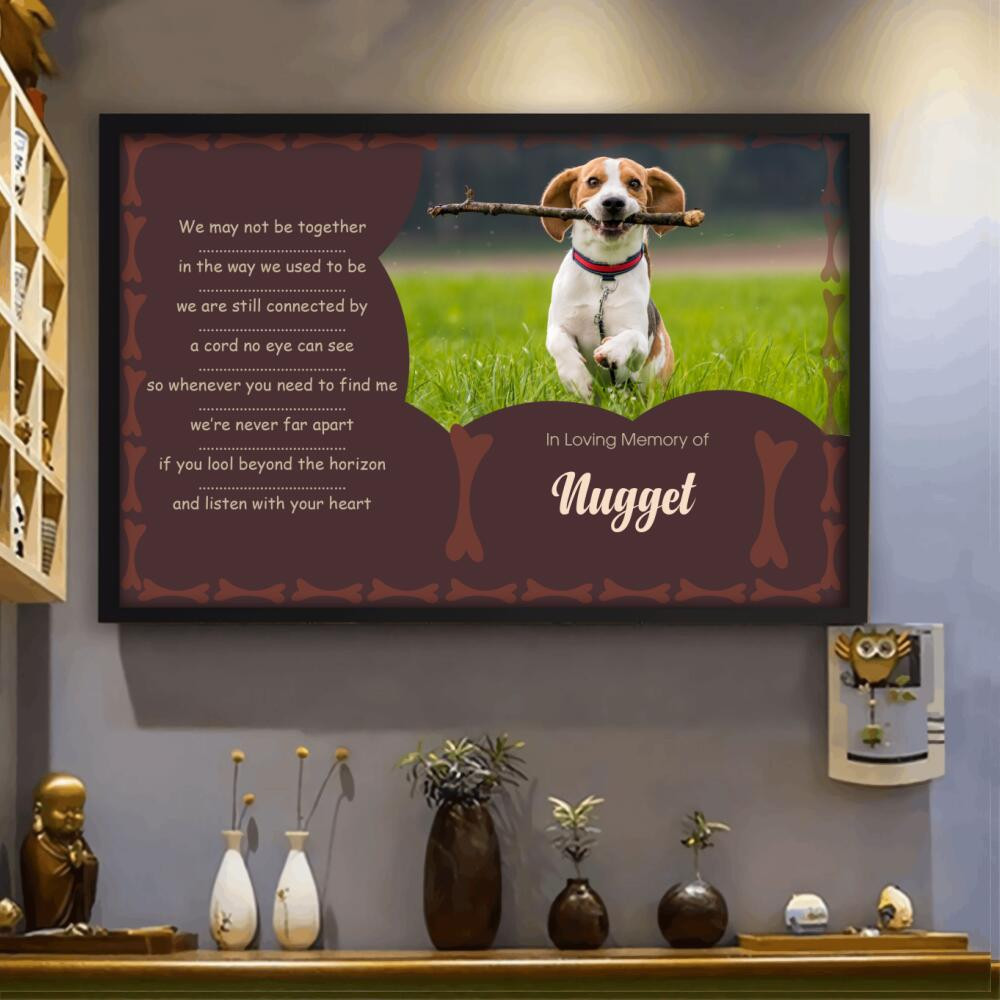 Vhh In Loving Memory Of Dog Personalized Canvas Landscape Wrapped Canvas 8x10