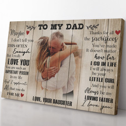 Custom Gift For Dad, I Appreciate All That You Do For Me Dad Framed Prints, Canvas Paintings Framed Matte Canvas 8x10