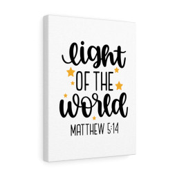Scripture Canvas Light Of The World Matthew 5:14 Christian Bible Verse Meaningful Framed Prints, Canvas Paintings Framed Matte Canvas 20x30