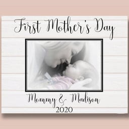 Personalized First Mothers Day Mommy And Baby Housewarming Mom GiftFramed Prints, Canvas Paintings Wrapped Canvas 8x10