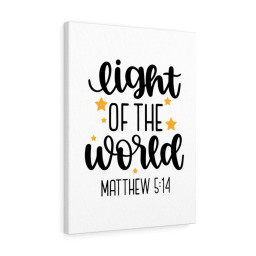 Scripture Canvas Light Of The World Matthew 5:14 Christian Bible Verse Meaningful Framed Prints, Canvas Paintings Wrapped Canvas 12x16