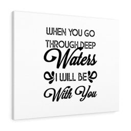 Scripture Canvas I Will Be With You Christian Bible Verse Meaningful Framed Prints, Canvas Paintings Wrapped Canvas 8x10