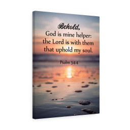 Scripture Canvas Uphold My Soul Psalm 54:4 Christian Bible Verse Meaningful Framed Prints, Canvas Paintings Wrapped Canvas 12x16