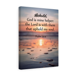 Scripture Canvas Uphold My Soul Psalm 54:4 Christian Bible Verse Meaningful Framed Prints, Canvas Paintings Framed Matte Canvas 16x24