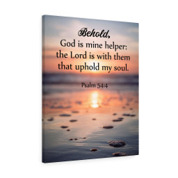 Scripture Canvas Uphold My Soul Psalm 54:4 Christian Bible Verse Meaningful Framed Prints, Canvas Paintings Framed Matte Canvas 20x30