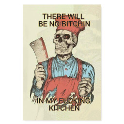 Funny Gift For Wife, There Will Be No Bitchin In My Fucking Kitchen Wrapped Canvas 12x16
