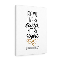 Scripture Canvas Live By Faith 2 Corinthians 5:7 Christian Bible Verse Meaningful Framed Prints, Canvas Paintings Framed Matte Canvas 16x24