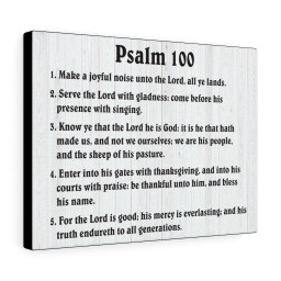 Scripture Canvas Praising God Cheerfully Psalm 100 Christian Bible Verse Meaningful Framed Prints, Canvas Paintings Framed Matte Canvas 8x10