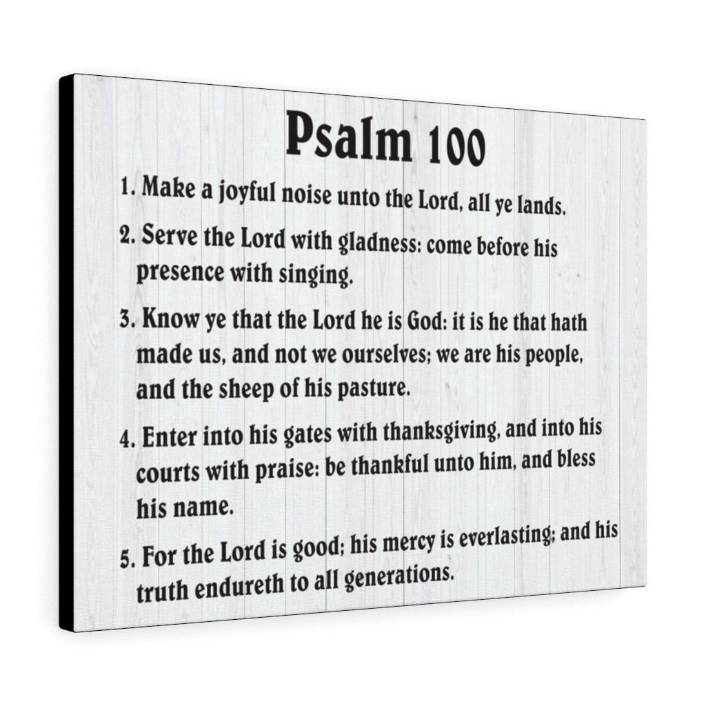 Scripture Canvas Praising God Cheerfully Psalm 100 Christian Bible Verse Meaningful Framed Prints, Canvas Paintings Wrapped Canvas 8x10