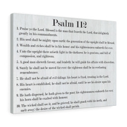 Scripture Canvas Prosperity and Divine Favor Psalm 112 Christian Bible Verse Meaningful Framed Prints, Canvas Paintings Framed Matte Canvas 16x24