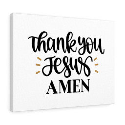 Scripture Canvas Thank You Jesus Christian Bible Verse Meaningful Framed Prints, Canvas Paintings Framed Matte Canvas 16x24