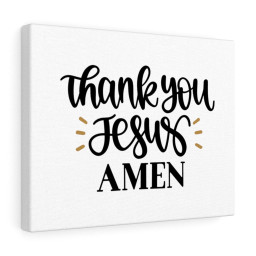Scripture Canvas Thank You Jesus Christian Bible Verse Meaningful Framed Prints, Canvas Paintings Framed Matte Canvas 8x10