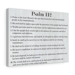 Scripture Canvas Prosperity and Divine Favor Psalm 112 Christian Bible Verse Meaningful Framed Prints, Canvas Paintings Framed Matte Canvas 8x10