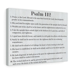 Scripture Canvas Prosperity and Divine Favor Psalm 112 Christian Bible Verse Meaningful Framed Prints, Canvas Paintings Wrapped Canvas 8x10