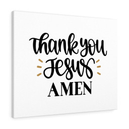 Scripture Canvas Thank You Jesus Christian Bible Verse Meaningful Framed Prints, Canvas Paintings Wrapped Canvas 8x10