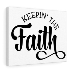 Scripture Canvas Keepin The Faith Christian Meaningful Framed Prints, Canvas Paintings Framed Matte Canvas 12x16