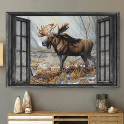 Black Tailed Deer 3D Window View Gilf Couple Hunting Lover Da0418-Tnt Framed Prints, Canvas Paintings Wrapped Canvas 8x10