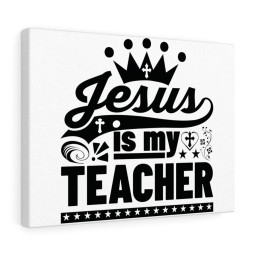 Scripture Canvas Jesus Is My Teacher Christian Bible Verse Meaningful Framed Prints, Canvas Paintings Framed Matte Canvas 12x16