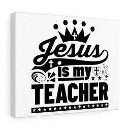 Scripture Canvas Jesus Is My Teacher Christian Bible Verse Meaningful Framed Prints, Canvas Paintings Framed Matte Canvas 8x10