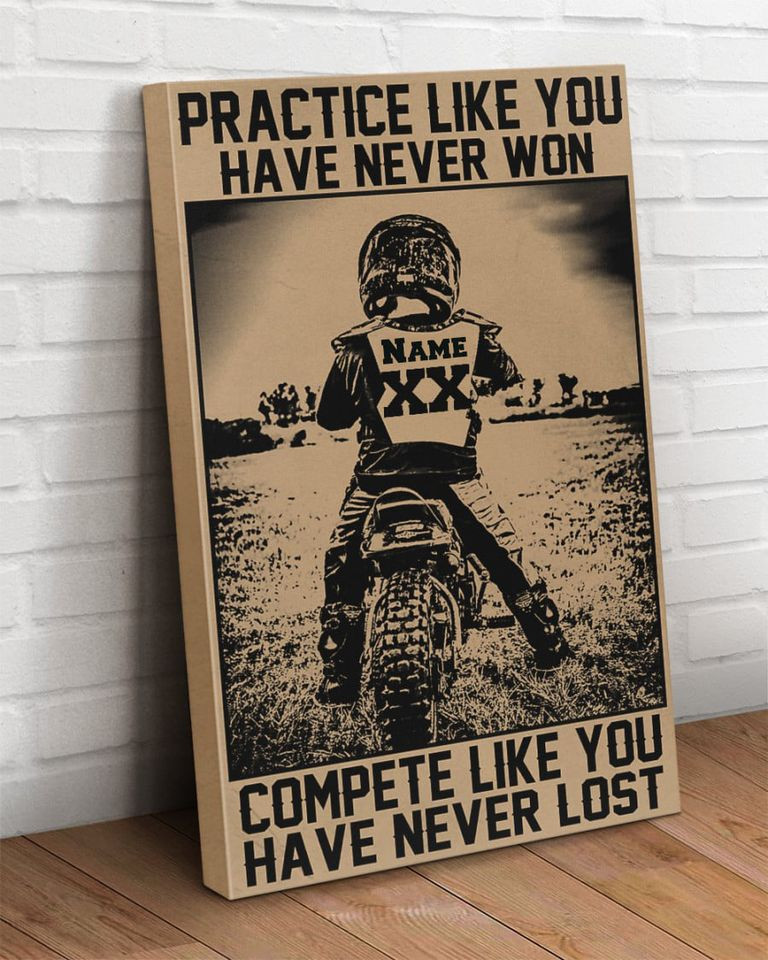 Motorcycles practice like you have never won - Matte Canvas