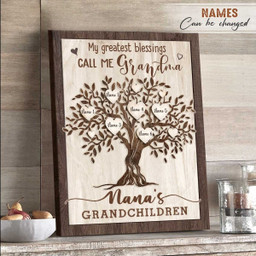 My greatest blessings call me grandma Tree - Personalized Matte Canvas