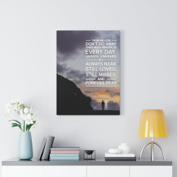 Memorial Remembrance Canvas Forever Dear Love Message Verse Wall Art
