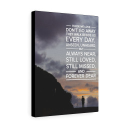 Memorial Remembrance Canvas Forever Dear Love Message Verse Wall Art