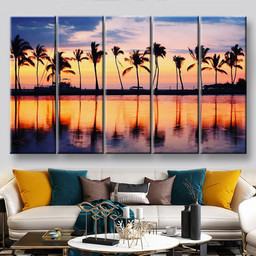 Vacation Getaway Colorful Concept Photo From Sea Ocean Water At Big Island Hawaii Usa 2 Nature, Multi Canvas Painting Ideas, Multi Piece Panel Canvas Housewarming Gift Ideas Canvas Canvas Gallery Painting Multi Panel Canvas 5PIECE(60x36)