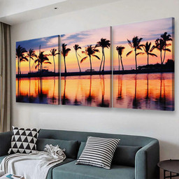 Vacation Getaway Colorful Concept Photo From Sea Ocean Water At Big Island Hawaii Usa 2 Nature, Multi Canvas Painting Ideas, Multi Piece Panel Canvas Housewarming Gift Ideas Canvas Canvas Gallery Painting Multi Panel Canvas 3PIECE(48x24)