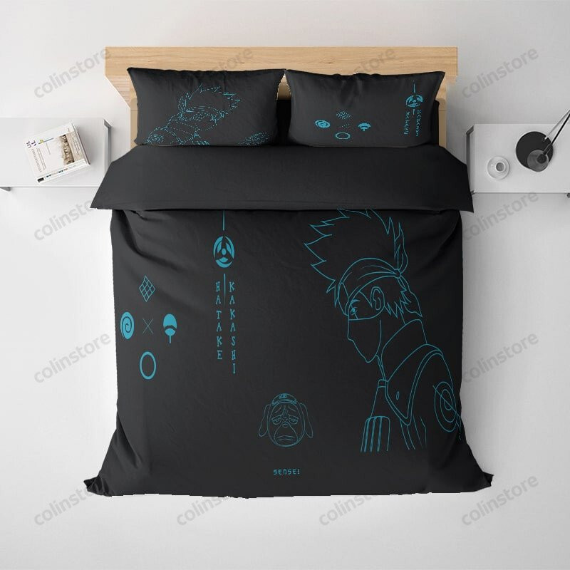 Kakashi Sketch Brushed Comforter Quilt Duvet Cover Bedding Bedding Set Duvet (No Comforter) Twin Full King Queen Size Bed Cover Set Duvet With Pillowcases Aeticon Bedding Set