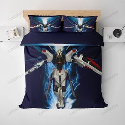 Mobile suit Gundam ZGMF-X20A Strike Gundam Wing Comforter Quilt Duvet Cover Bedding Bedding Set Duvet (No Comforter) Twin Full King Queen Size Bed Cover Set Duvet With Pillowcases Aeticon Bedding Set